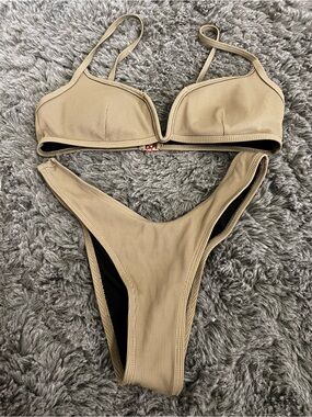 Somerfield Swim Green Rib Bikini Set Medium Small